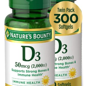 Nature’s Bounty Vitamin D3 (cholecalciferol) 50 mcg Softgel – 150 softgels