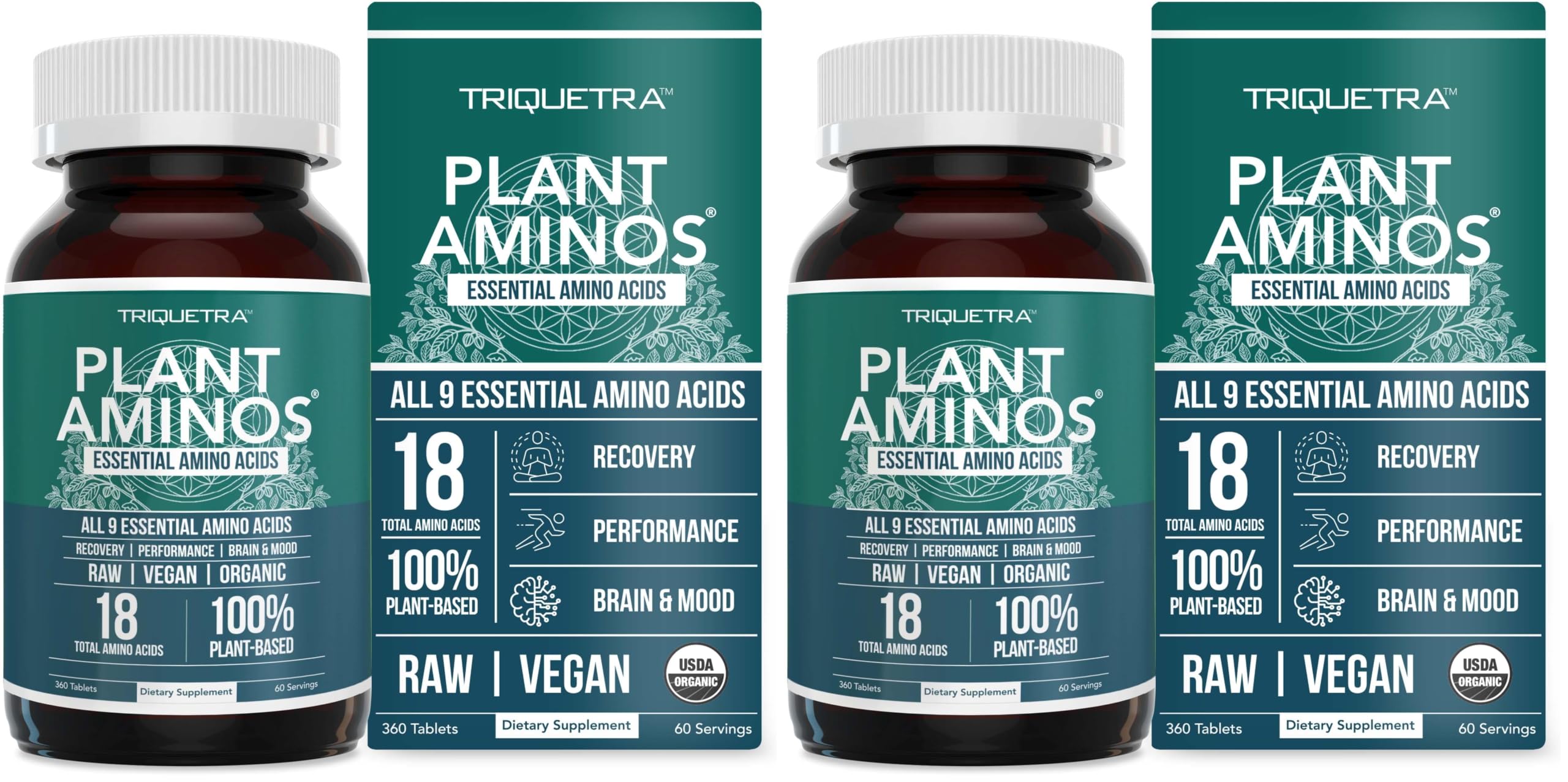 Plant Aminos Organic Essential EAAs Tablet – 360 tablets