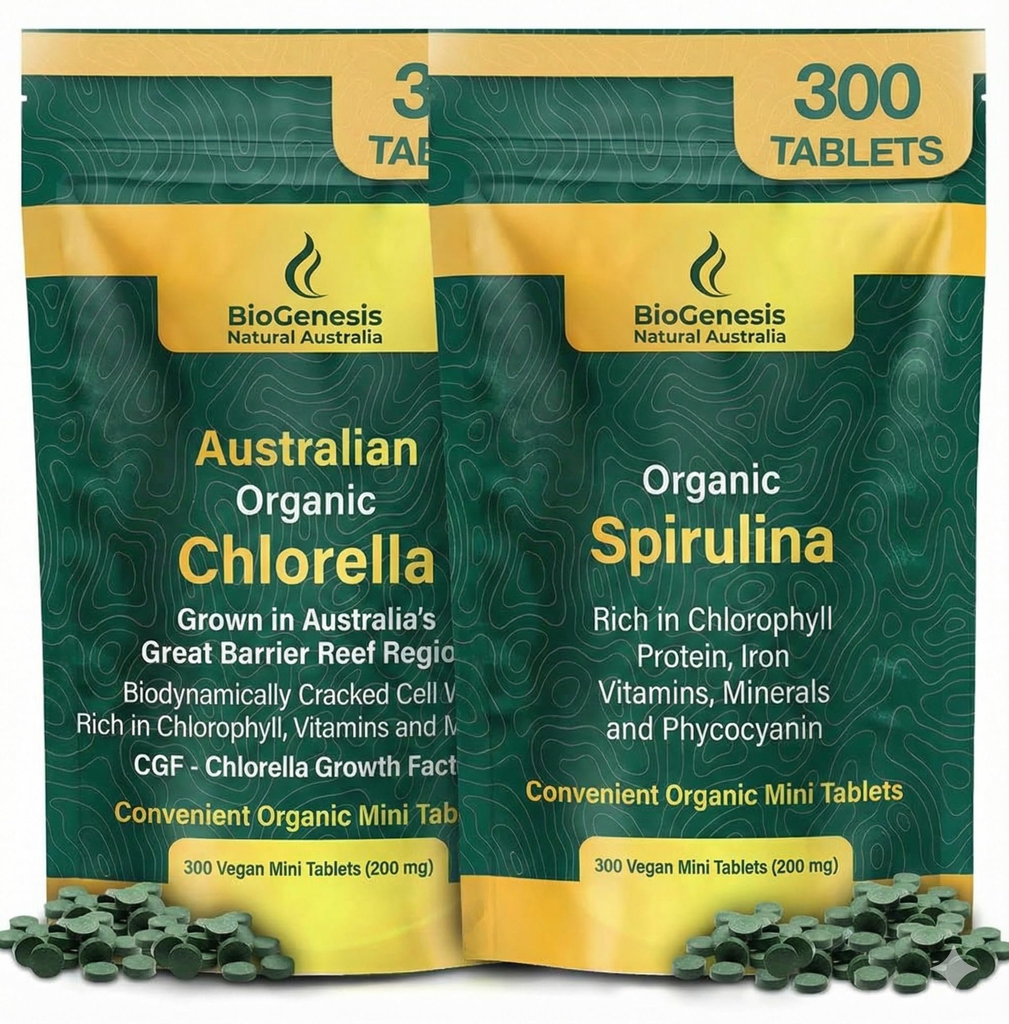 Biogenesis Organic Spirulina 200 mg Tablet – 600 count