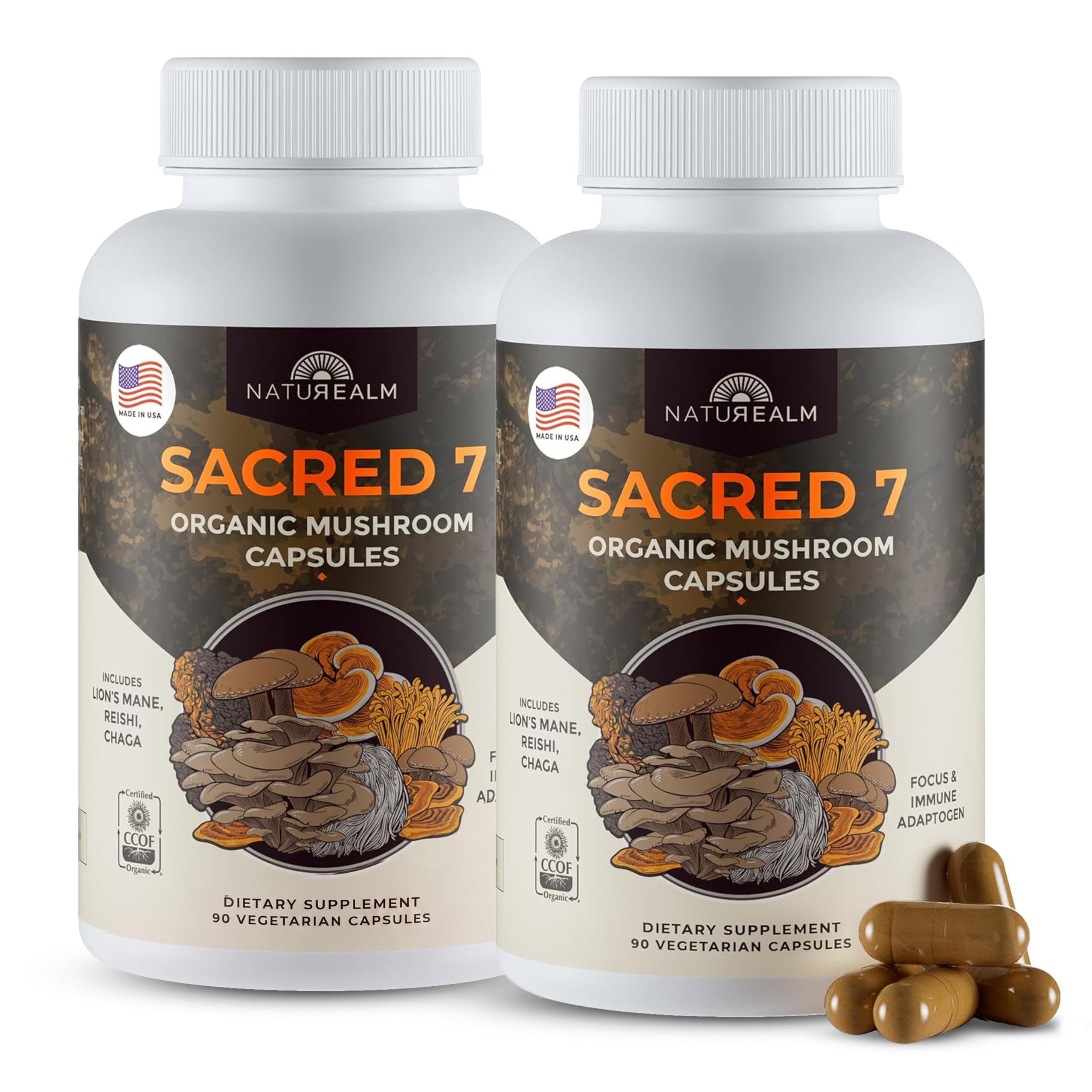 Sacred 7 Lion's mane mushroom 1000 mg Capsule – 7 capsules