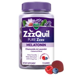 ZzzQuil, Pure Zzzs Melatonin 2 mg Gummy – 72 gummies