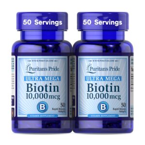 Puritan’s Pride Biotin 10,000 mcg Softgel – 50 softgels