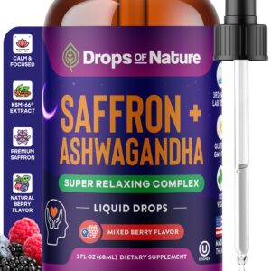 Drops Of Nature Saffron and Ashwagandha Liquid