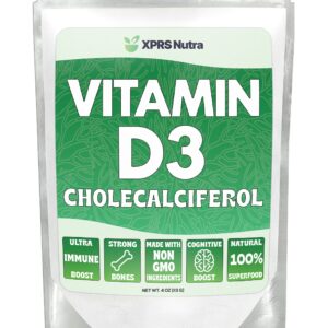 XPRS Nutra Vitamin D3 (cholecalciferol) Powder – 4 Ounce