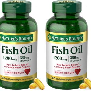 Nature’s Bounty Fish oil omega-3 1200 Mg Softgel – 200 softgels