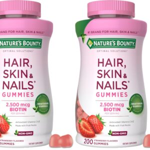 Nature’s Bounty Hair Supplements 2500 mcg Gummy – 200 count