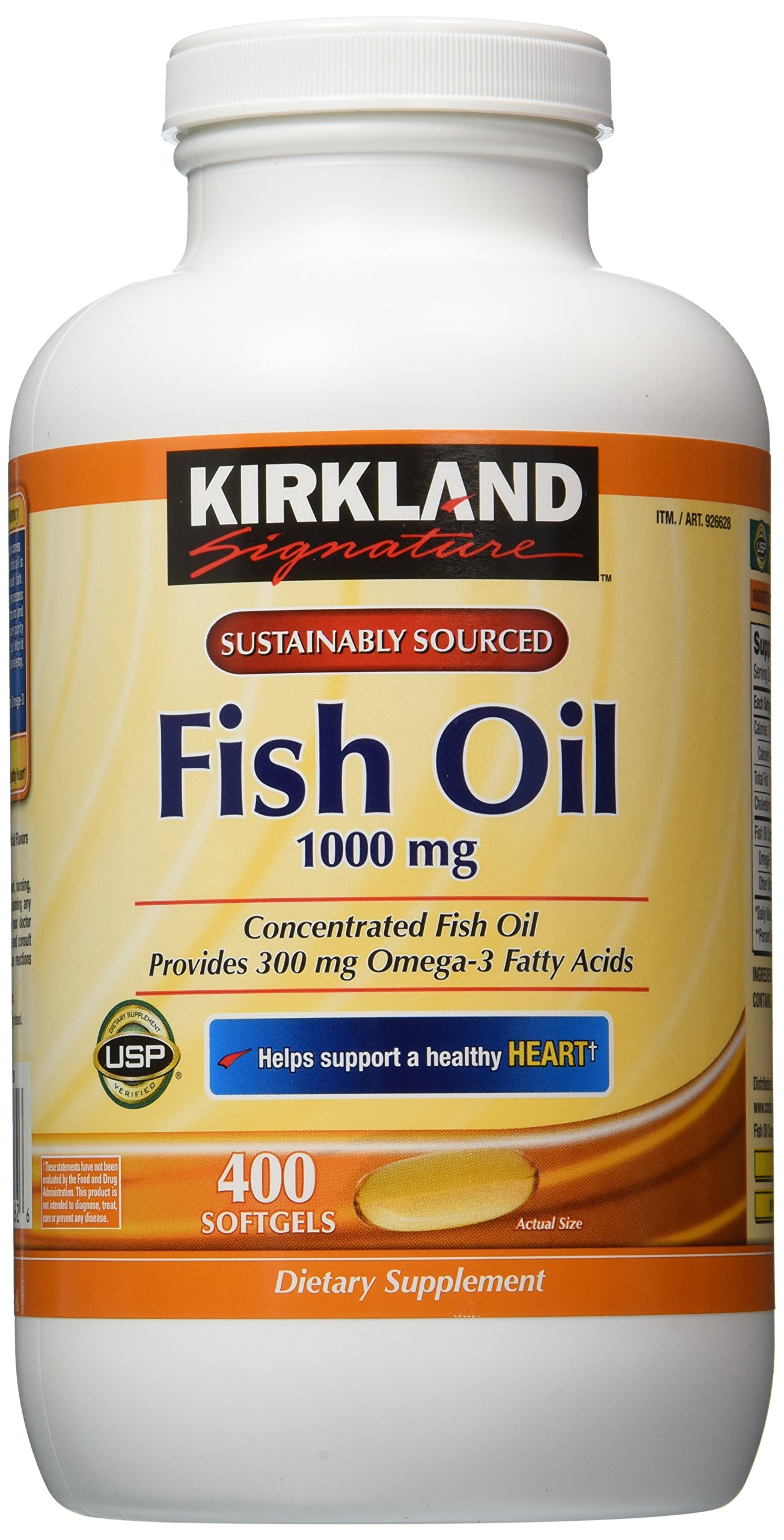 Kirkland Signature Fish oil omega-3 Softgel – 400 softgels