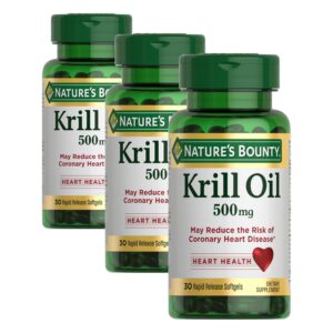 Nature’s Bounty Krill oil omega-3 500 mg Softgel – 30 count