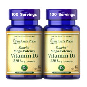 Puritan’s Pride Vitamin D3 (cholecalciferol) 10,000 IU