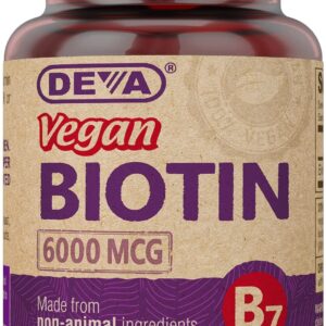 DEVA Vegan Biotin 6000 mcg Tablet – 90 count