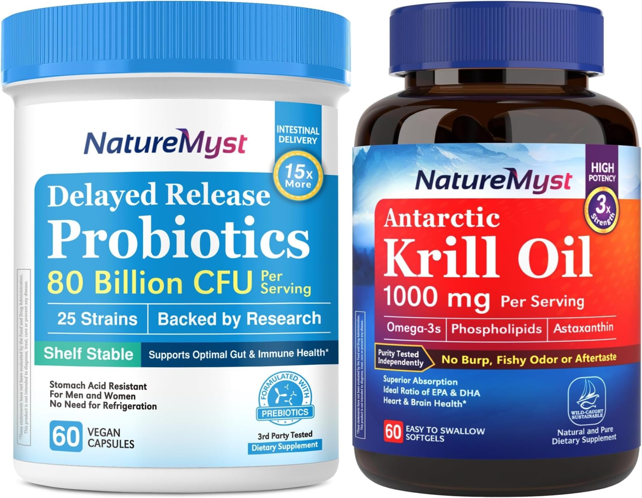 Probiotics and Krill oil omega-3 80 Billion Softgel – 60 softgels