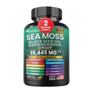 Sea Moss Black Seed Oil Vitamin D3 (cholecalciferol) Capsule – 120 capsules